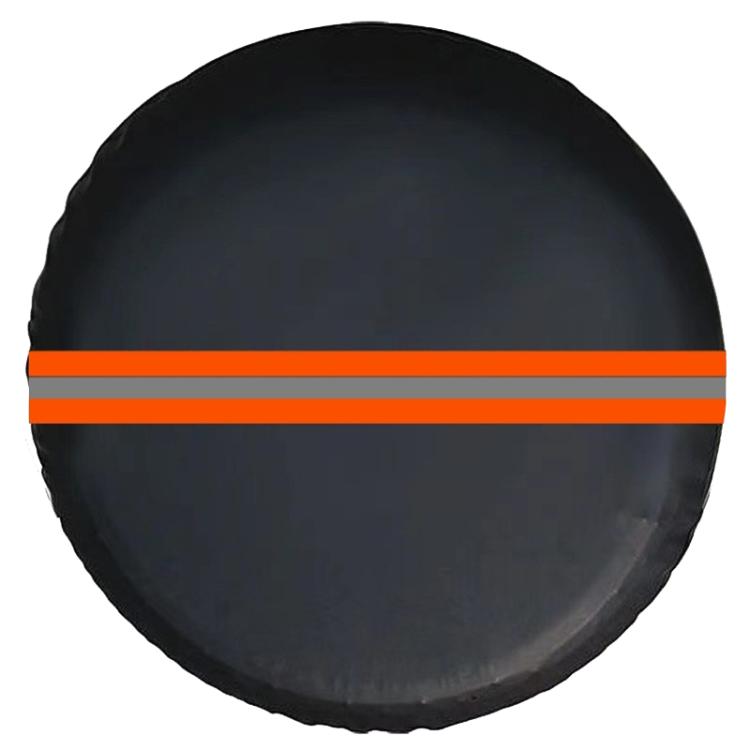 16inch Thickened Imitation Leather Car Tire Protector Spare Tire Cover With Reflective Stripes(FG-2 Red)