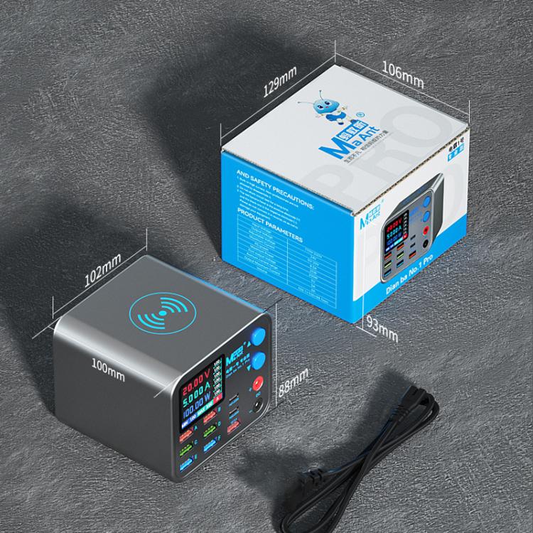 MaAnt DianBa No.1 Pro Multi-port Charger 9-ports With Digital Display Power Wireless Charger EU Plug - free shipping - PMC TechLife - Order now!