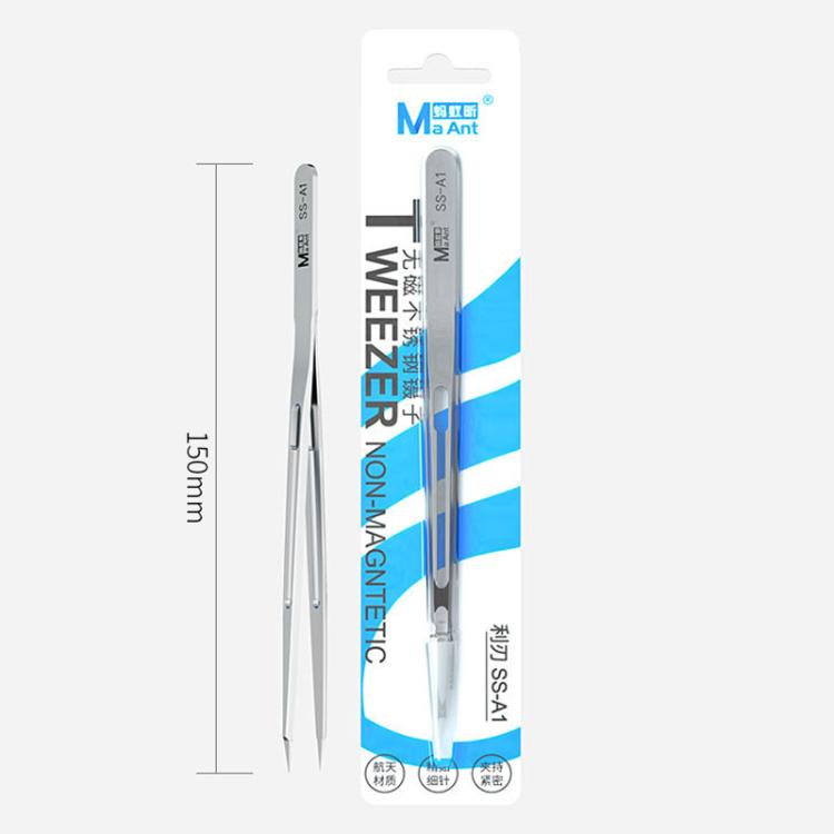 MaAnt SS-A Non-magnetic Stainless Steel Tweezers - free shipping - PMc TechLife - Order now!