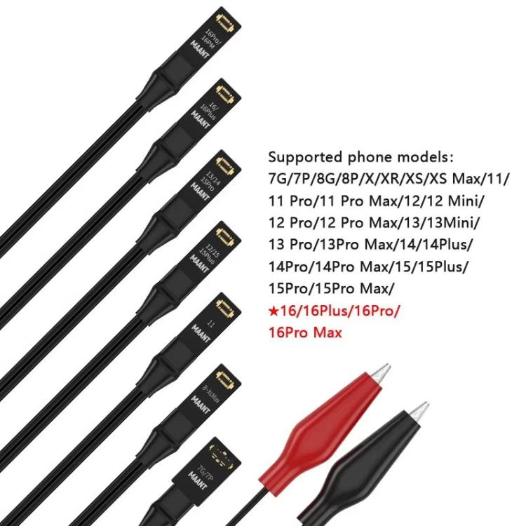 For Apple 7-16 Series Cell Phones MaAnt M064 1M 8 In 1 Power On Cable Flex Testing Line - free shipping - PMC Jewellery - Order now!