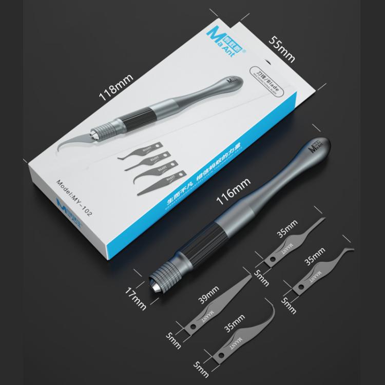 MaAnt MY-102 4 In 1 Blade Pry IC / CPU Hard Disk Blade Cell Phone Motherboard Repair Scraping Gum Degumming Tools - Crowbar by MaAnt | Online Shopping South Africa | PMc TechLife | Buy Now Pay Later Mobicred