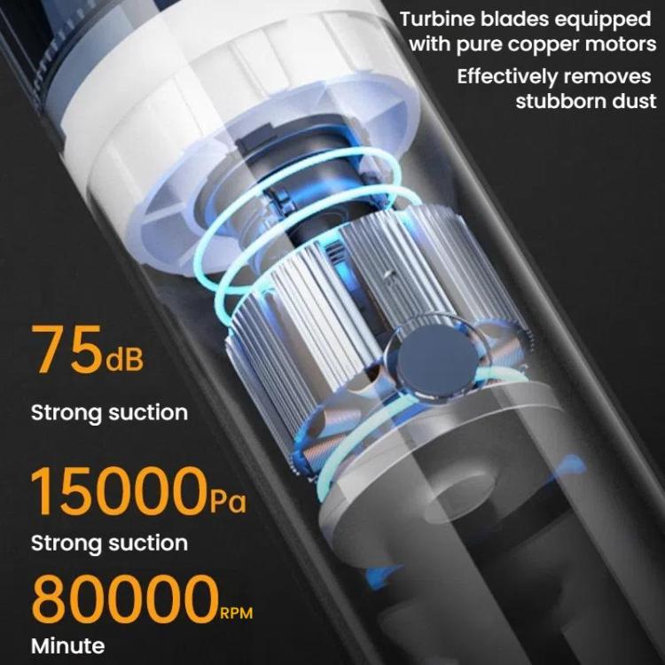 Portable Wireless Car Vacuum Cleaner Small Chargeable Handheld Wet / Dry Large Suction Household Vacuum Cleaner(White) - free shipping - PMC Jewellery - Order now!