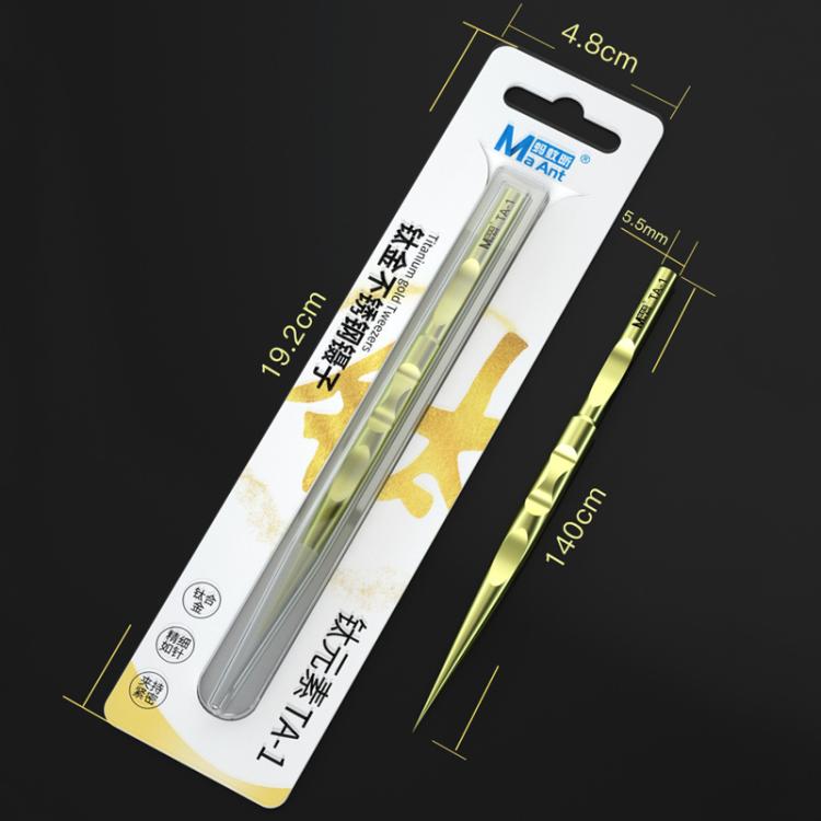 MaAnt Titanium Tweezers Antistatic Small Clip Bird Nest Hair Picking Pink Prick Clip Repair Tool(Curve) - Tweezers by MaAnt | Online Shopping South Africa | PMc TechLife | Buy Now Pay Later Mobicred