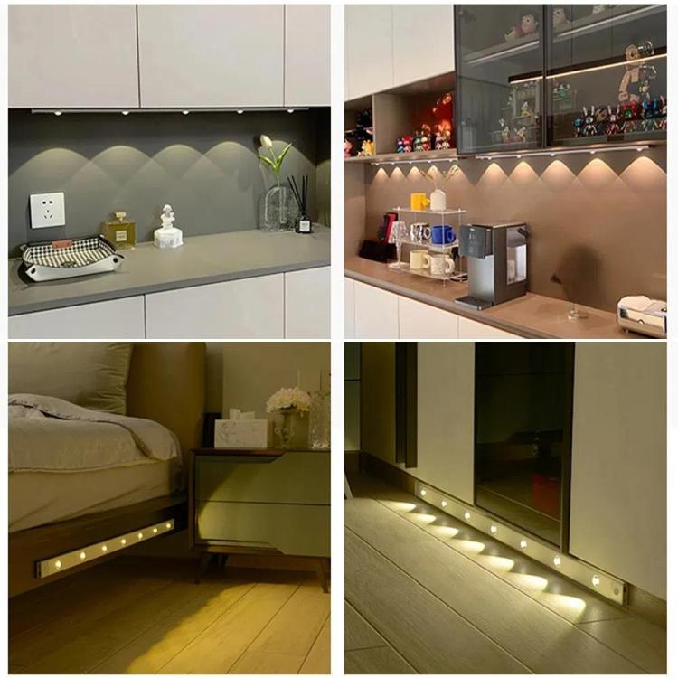 60cm Rechargeable Motion Sensor Light Bar Cabinet Wardrobe Lamp With Remote Control(Black) - Sensor LED Lights by PMC Jewellery | Online Shopping South Africa | PMC Jewellery | Buy Now Pay Later Mobicred