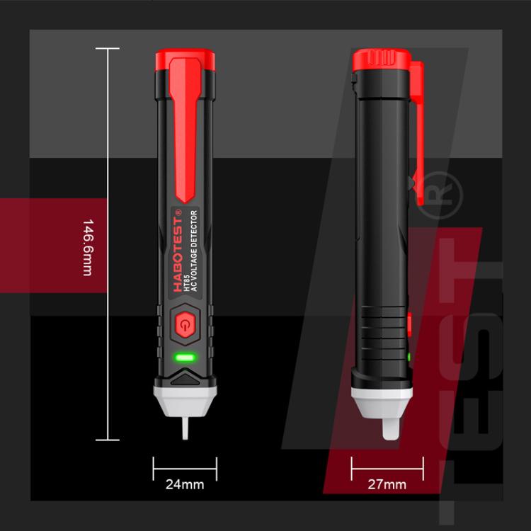 HABOTEST HT85 Non-Contact Electricity Tester AC Voltage Detector(Black Red)