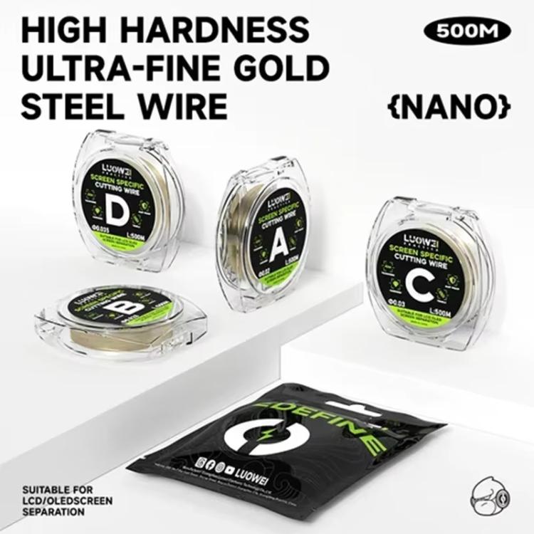 LUOWEI 500M Steel Wire Cell Phone Screen Separation Wire Cutting Wire, Spec: D 0.035mm - free shipping - PMC Jewellery - Order now!