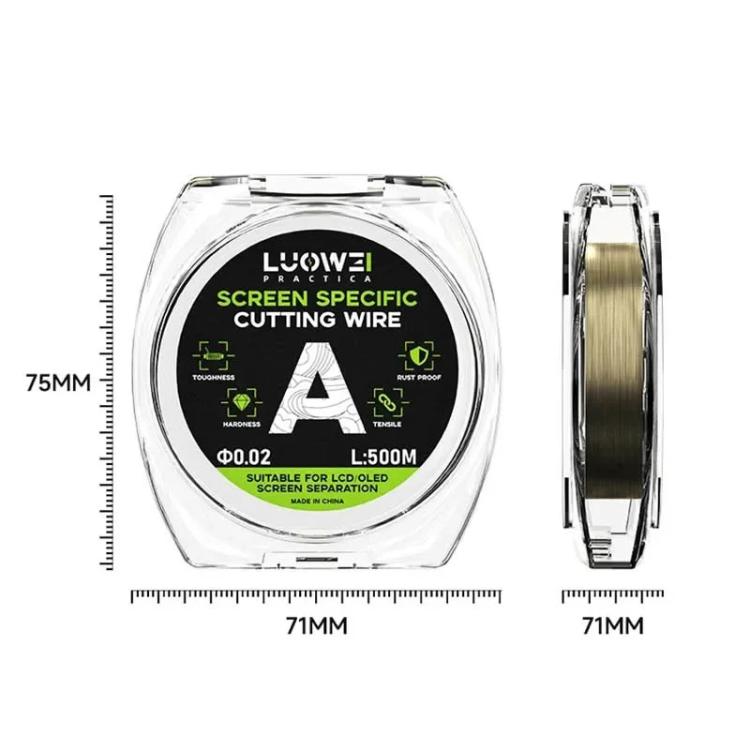LUOWEI 500M Steel Wire Cell Phone Screen Separation Wire Cutting Wire, Spec: A 0.02mm - free shipping - PMC Jewellery - Order now!