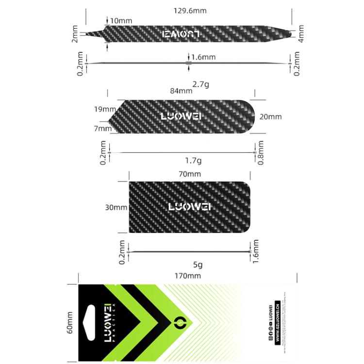 LUOWEI 3pcs /Set Carbon Fiber Plastic Pry Stick Anti-static Multi-purpose Disassembly Bar - free shipping - PMC Jewellery - Order now!