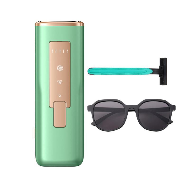 Sapphire Ice Sense Painless Laser Hair Remover Intense Pulse Ice Hair Removal Device, Style: Crystal Green FY-507AL(UK Plug)