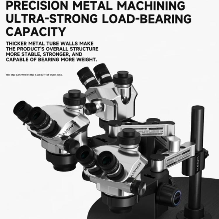 LUOWEI GK01 Short Arm 32mm Microscope Swing Arm Metal Universal Lifting and Stacking 360 Degree Single Arm Fixed Repair and Inspection Stand