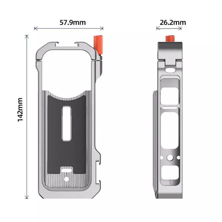 For Insta360 X4 HEPAIL Metal Heat Dissipation Magnetic Rabbit Cage
