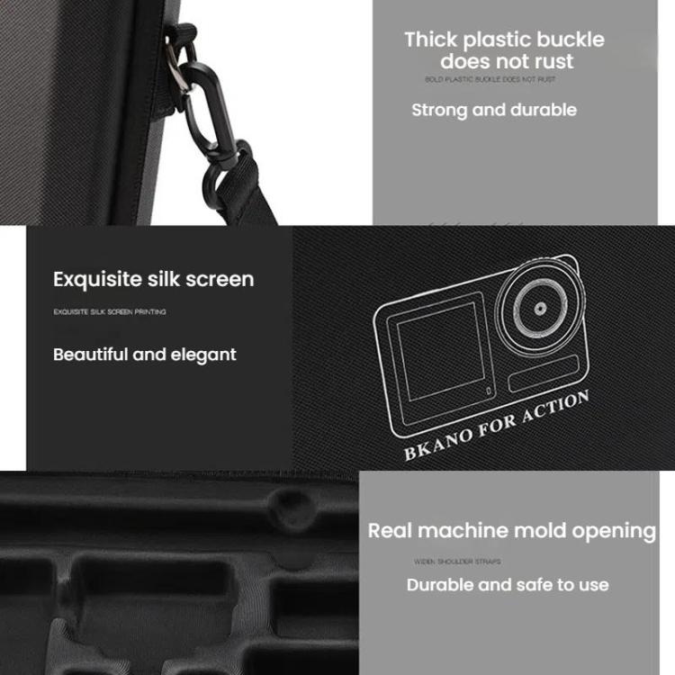 BKANO For DJI Osmo Action 3 / 4 / 5 Pro Sports Camera Storage Bag Portable Protective Bag Case(Black) - free shipping - PMC Jewellery - Order now!