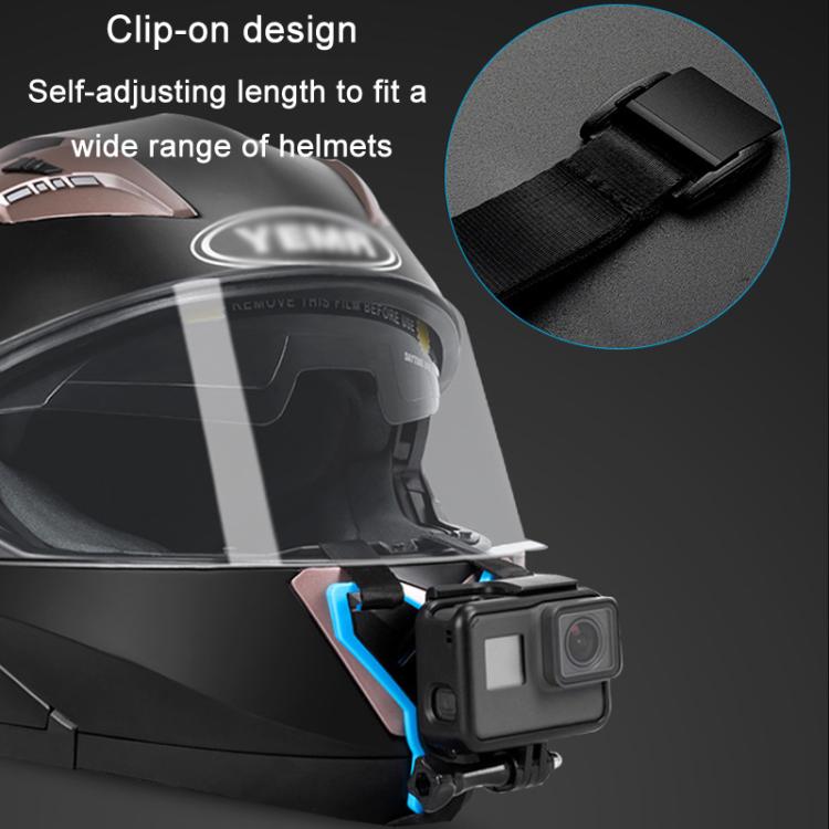 TELESIN Sports Camera Motorcycle Helmet Chin Mount Bracket For GoPro HERO Series / DJI Osmo Action / Insta360, Spec: Holder + J-Buckle