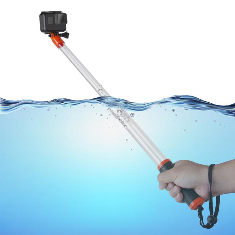 TELESIN Waterproof Selfie Stick For GoPro HERO Series / DJI Osmo Action Series And Other Sports Camera(Transparent) - free shipping - PMC Jewellery - Order now!