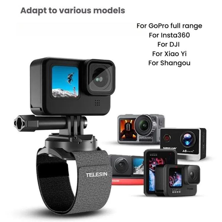 TELESIN Sports Camera Wrist Strap Steering Wrist Mount Strap(Gray Black) - free shipping - PMC Jewellery - Order now!