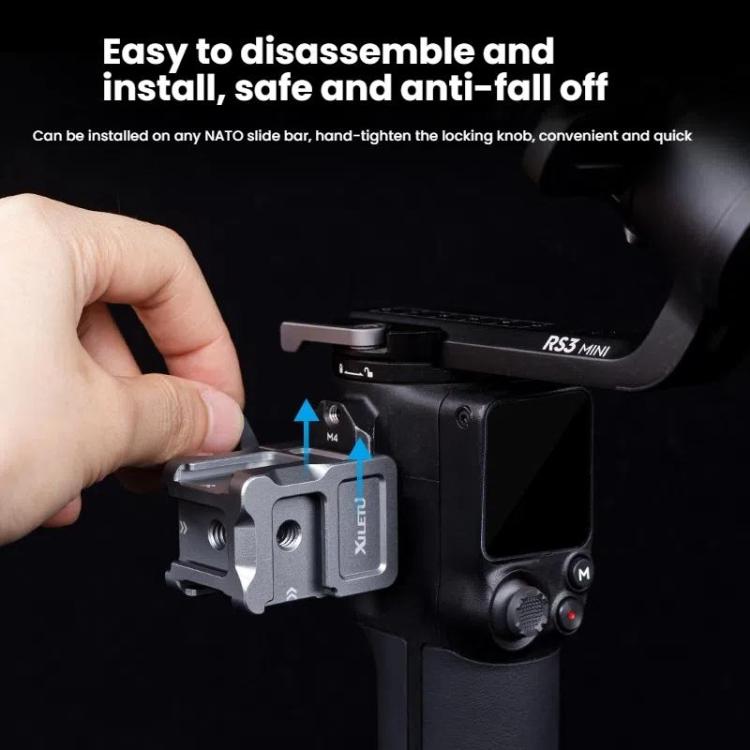 For DJI Ronin Series Stabilizer XILETU Quick Release NATO Clamp Cold Shoe Adapter - free shipping - PMC Jewellery - Order now!
