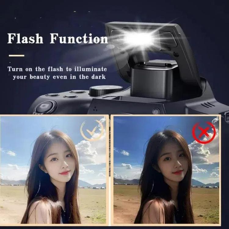 4K 72MP 12X Optical Zoom Student Digital Camera WiFi HD Video Camera With 3 Inch Flip Screen(Black) - Video Cameras by PMc TechLife | Online Shopping South Africa | PMc TechLife | Buy Now Pay Later Mobicred