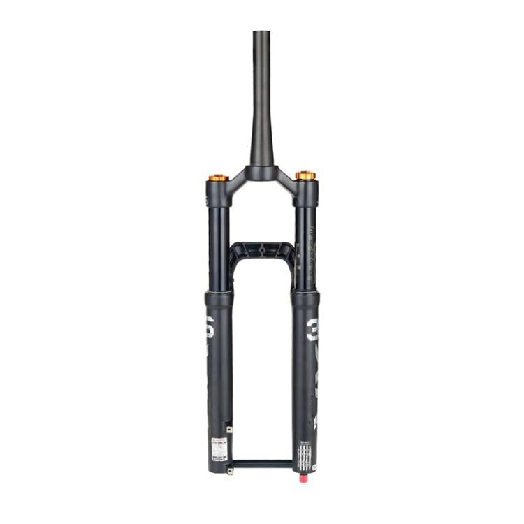 KRSEC XR36 Front Fork Straight Taper Tube Barrel Axle Mountain Bike Wire Damping Forks, Size: 29 inch(Black)