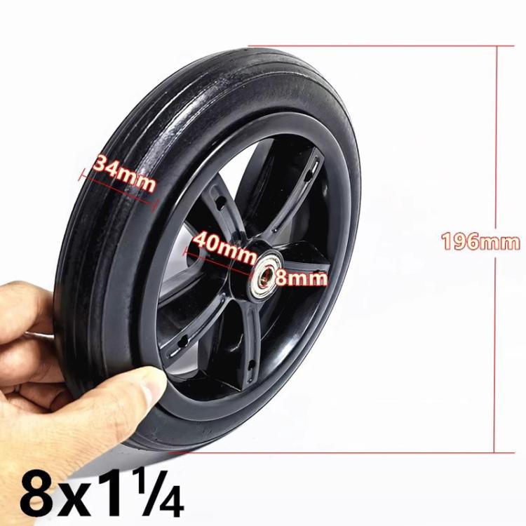 200 X 45 8 Inch Electrical Scooter Tires 8 X 1 1/4 Stroller Tire Accessories, Style: 8mm Solid Tire Whole Wheel
