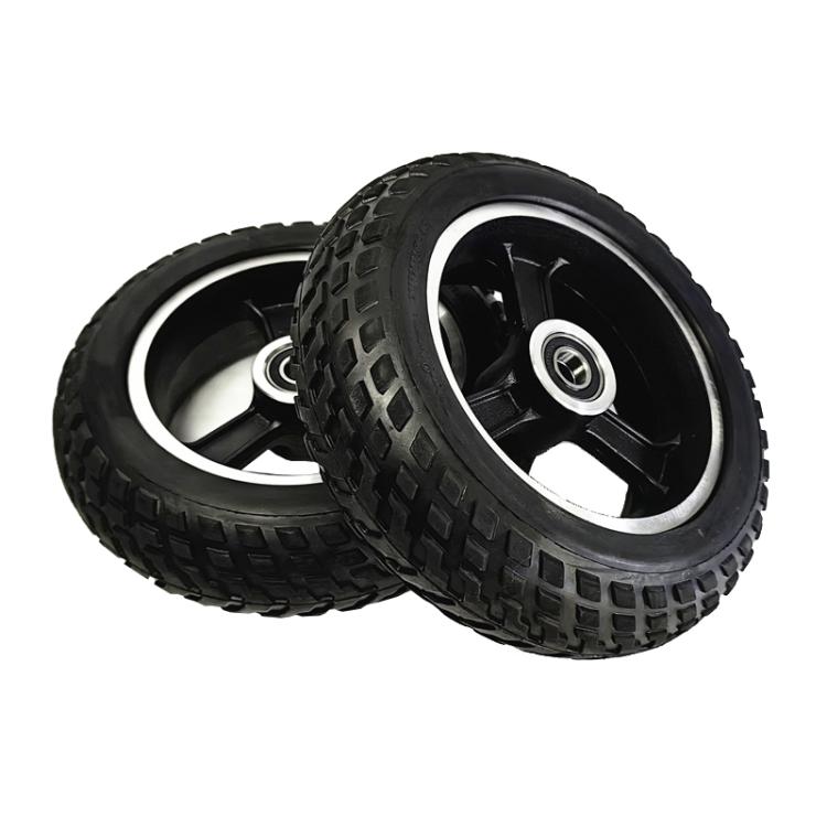 10mm 6inch Electrical Scooter Trolley Wheel 6 x 2 Solid Tires Whole Aluminum Wheels - free shipping - PMC Jewellery - Order now!