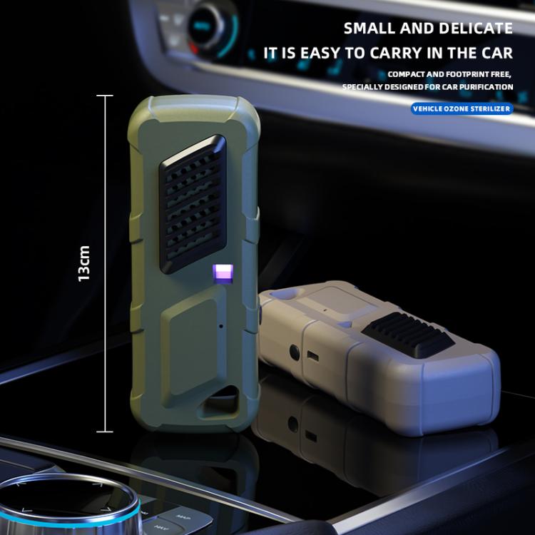 Car Air UVC Deodorizer USB Charging Ozone Purifier(Khaki) - free shipping - PMC Jewellery - Order now!