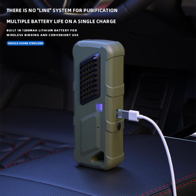 Car Air UVC Deodorizer USB Charging Ozone Purifier(Khaki) - free shipping - PMC Jewellery - Order now!