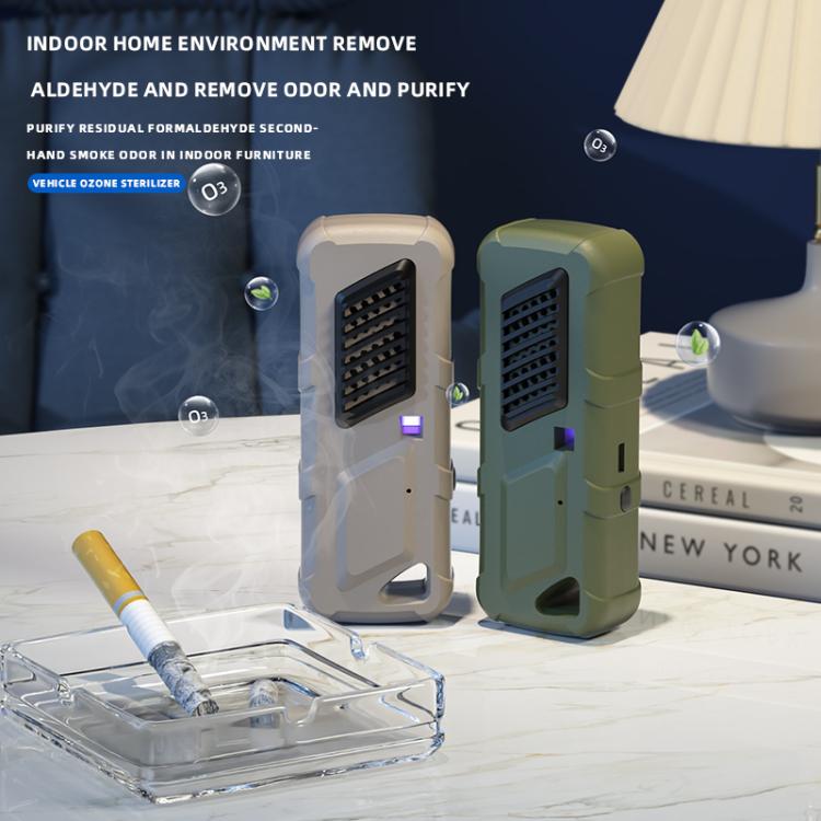 Car Air UVC Deodorizer USB Charging Ozone Purifier(Khaki) - free shipping - PMC Jewellery - Order now!