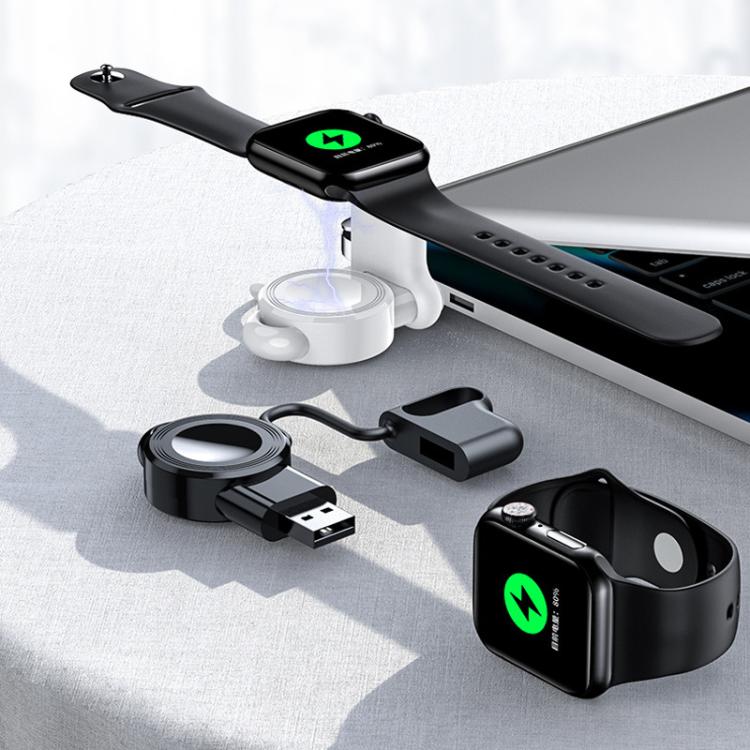 For Apple Watch 1/2/3/4/5/6/7/8/9/10/SE Magnetic Wireless Charger Mini Portable Smart Charger(Black)