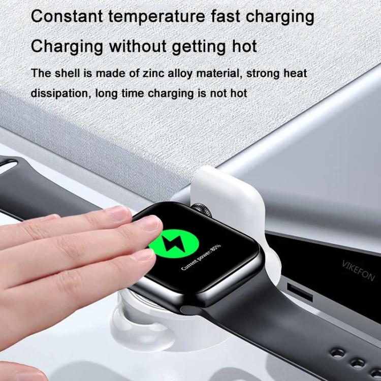 For Apple Watch 1/2/3/4/5/6/7/8/9/10/SE Magnetic Wireless Charger Mini Portable Smart Charger(Black)