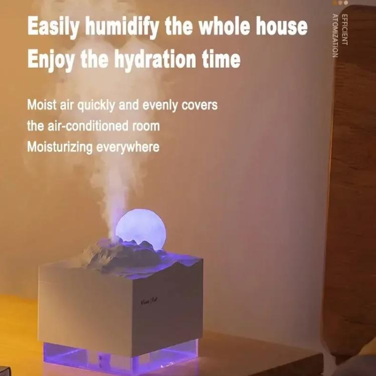 Moonfall Humidifier Aroma Diffuser Large Fog With Night Light Desktop Ornament(Black)