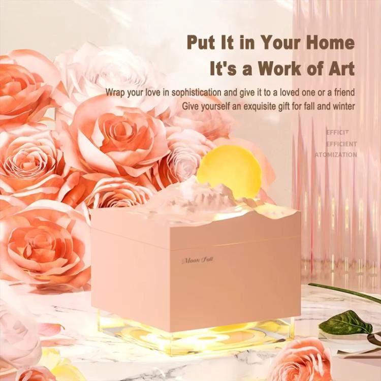 Moonfall Humidifier Aroma Diffuser Large Fog With Night Light Desktop Ornament(White)