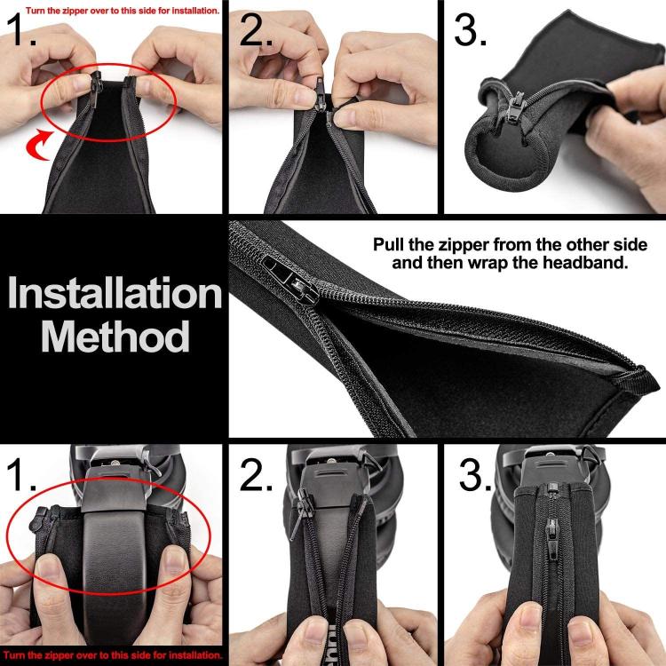 For Sony WH-1000XM4 Headphones Headband Protective Cover Replacement Parts, Spec: Leather Zipper Gray - free shipping - PMc TechLife - Order now!