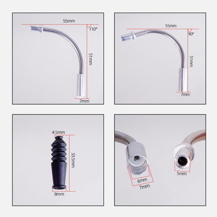 4pcs / Set 5sets ZTTO Bicycle V Brake Bend Accessories Brake Cable Dust Protective Cover - Bicycle Brake Parts by ZTTO | Online Shopping South Africa | PMc TechLife | Buy Now Pay Later Mobicred