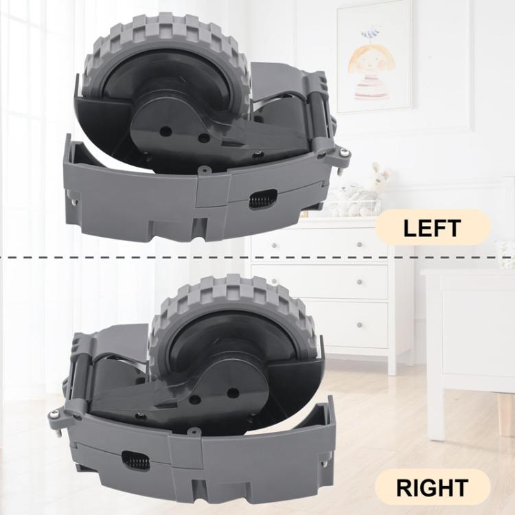 For IRobot Roomba 5/6/7/8/9 Series Walking Wheels Vacuum Cleaner Accessories Left Wheel-Black