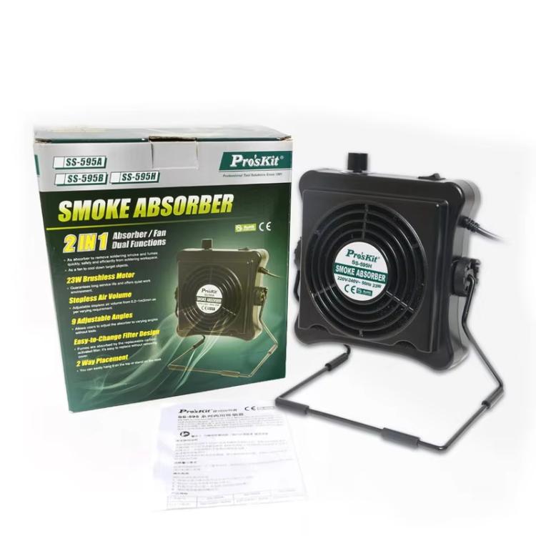ProsKit SS-595H Soldering Fume Extractor With Blowing/Suction, Adjustable Wall/Desk Mount