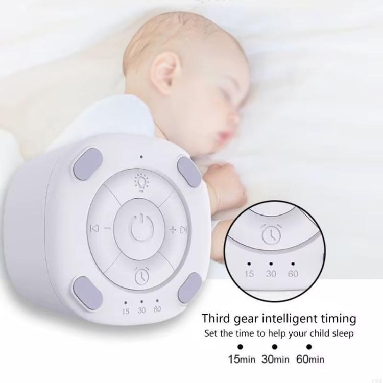 LT010 7-color Breathing Light Baby White Noise Sleep Device Portable Sleep Aid(White)