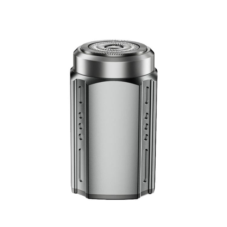Portable Electric Shaver for Men with LCD Display ��� Travel-Friendly Mini Shaver, USB Type-C Fast Charging, Water-resistant & Washable Design, Style: Floating Blade Dark Metallic Gray