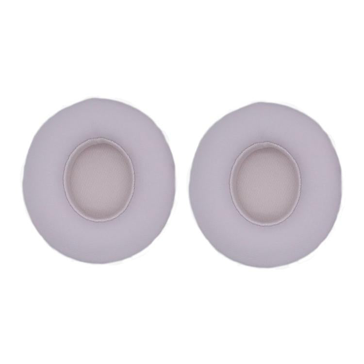 For Beats Solo 4 1pair Headphone Leather Cover Earmuffs Sponge Cover(White)