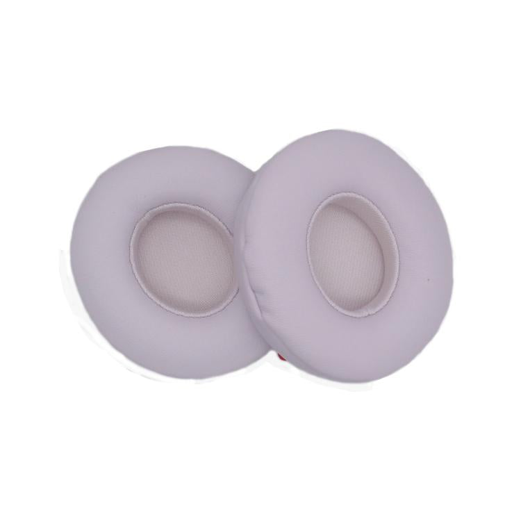 For Beats Solo 4 1pair Headphone Leather Cover Earmuffs Sponge Cover(White)
