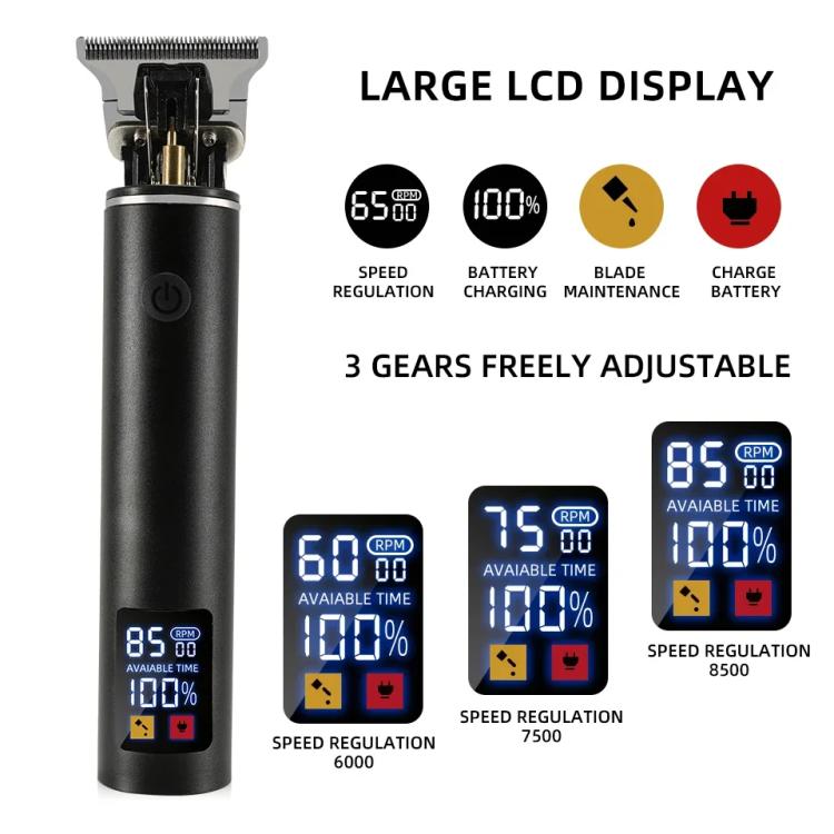 Rechargeable Haircut Kit Hair Clippers For Men - Zero Blade Trimmer For Vintage Oil Head & Bald Head Styles(Black) - free shipping - PMC Jewellery - Order now!