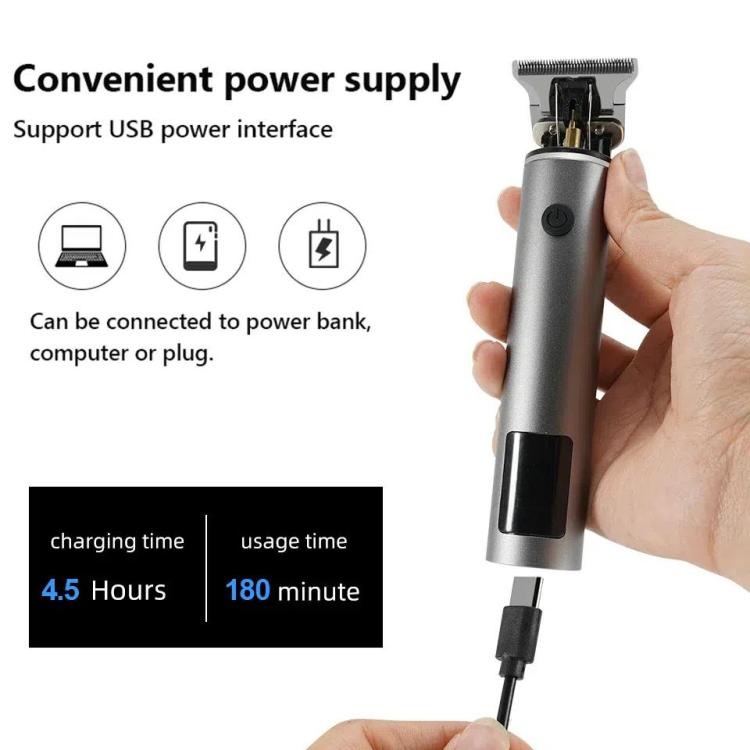 Rechargeable Haircut Kit Hair Clippers For Men - Zero Blade Trimmer For Vintage Oil Head & Bald Head Styles(Black) - free shipping - PMC Jewellery - Order now!