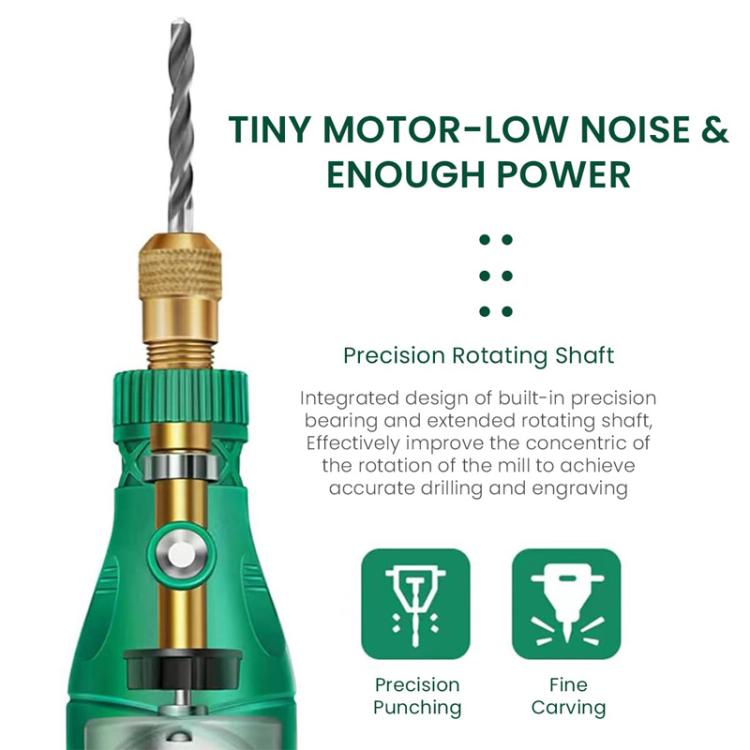 26pcs /Set 5-speed Mini Electric Grinder Micro Drill Metal Glass Ceramic Grinding Carving Cutting And Polishing Tools