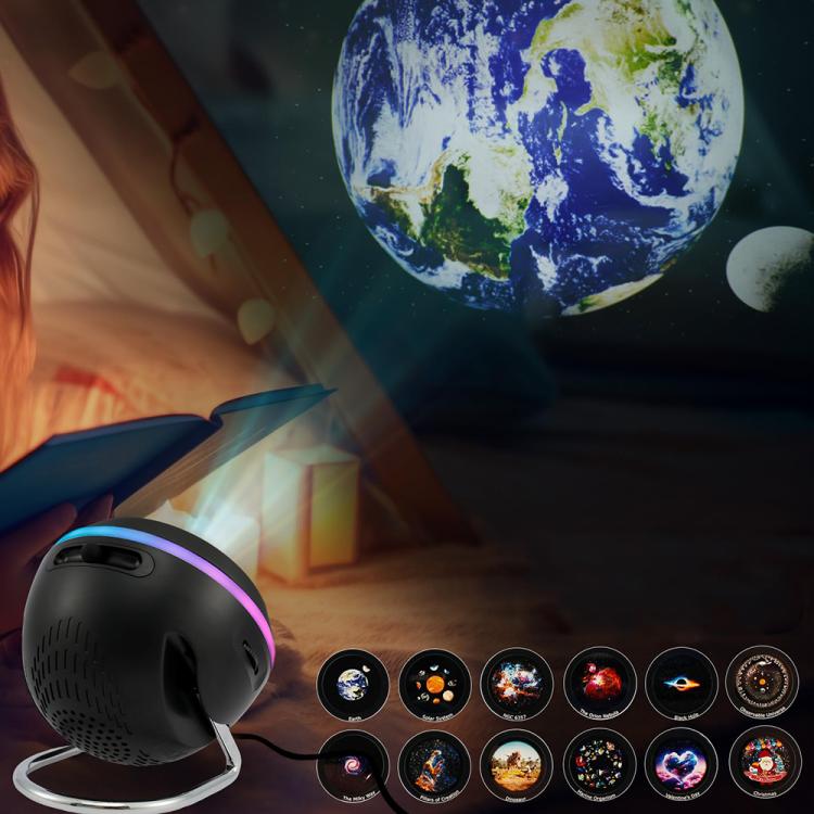 USB Plug-in Space Ball HD Galaxy Projector Lamp Dynamic Meteor Starry Sky Atmosphere Light(White) - free shipping - PMc TechLife - Order now!