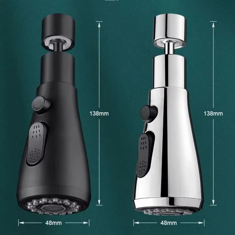 Kitchen Universal Faucet Extender Sink Connector Spout Swivel Faucet Splash Guard(Black) - free shipping - PMc TechLife - Order now!