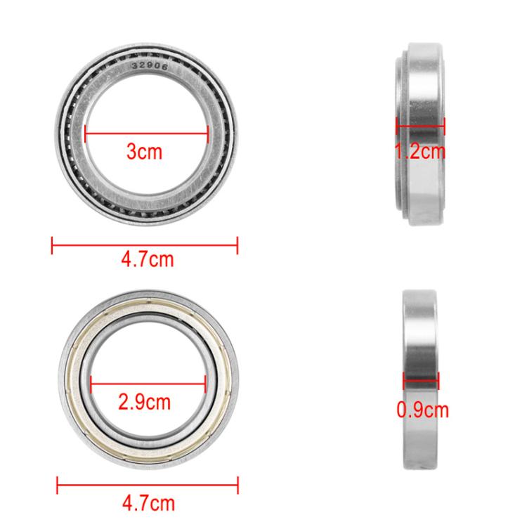 X0845 For INOKIM OXO OX Electrical Scooter Steering Shaft Bearing Repair Replacement Parts, Style: Upper+Lower Bearing