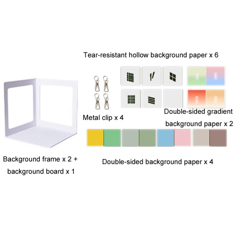 19pcs /Set 3D Shooting Background Board Live Broadcast Product Photography Props, Size: 60cm
