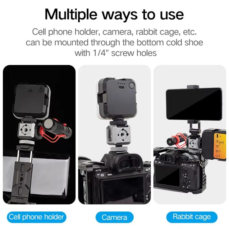 XILETU XDS-15 Multi-head Cold Shoe Mount Adapter for Camera Flash, Microphone, LED Light