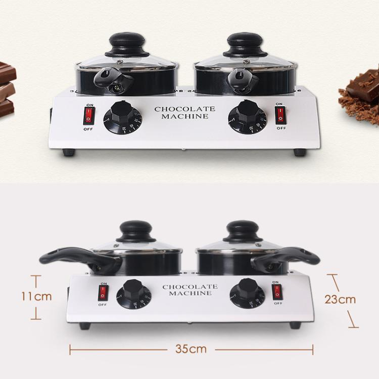Dessert Making Double Cylinder Chocolate Hot Melt Machine EU Plug