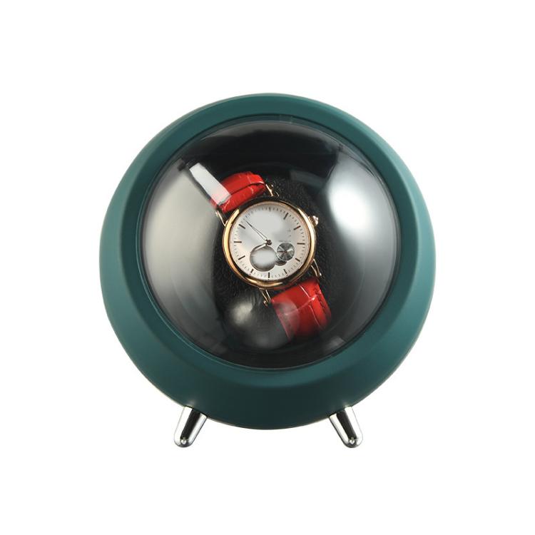 Smart Watch Winder With Anti-Magnetic Protection Silent Operation Dual Power Modes USB/Battery(Green)