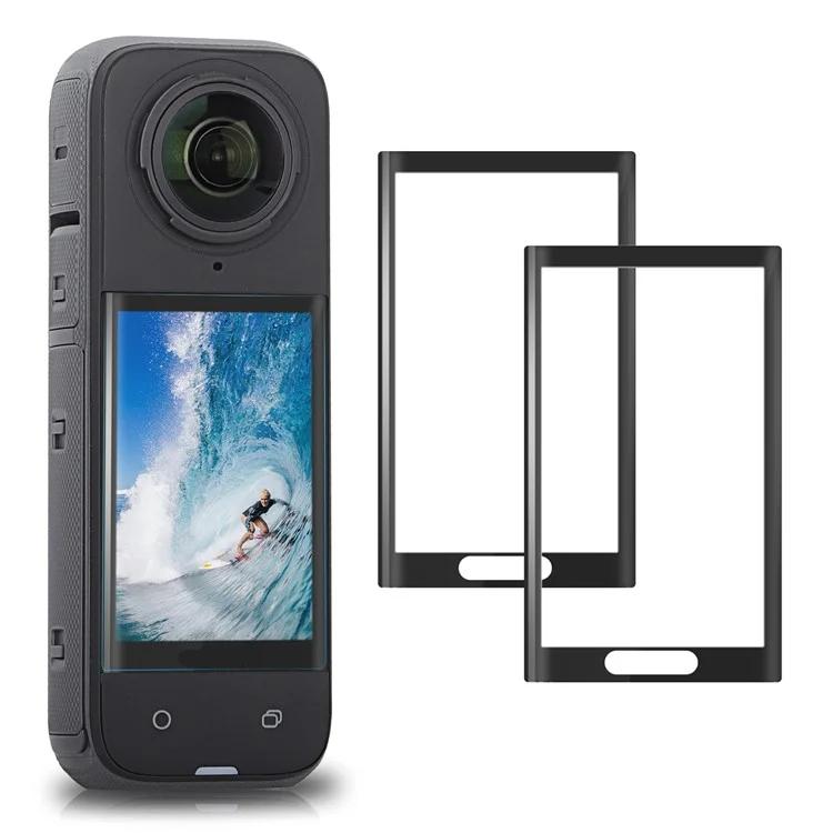 For Insta360 X5 / X4 2sets Sunnylife Curved Tempered Film HD Anti-Explosion Anti-Drop Scratch Protective Film